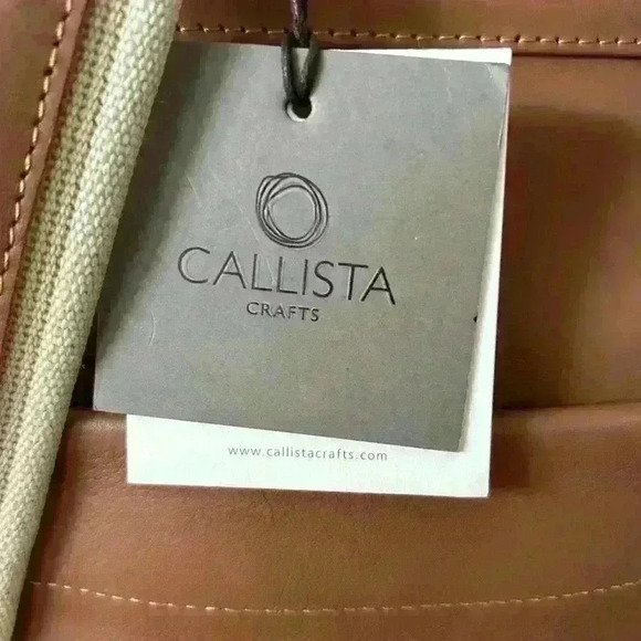 NWT‎ Callista Crafts Signature Leather Tan Oak Backpack - Picture 4 of 7